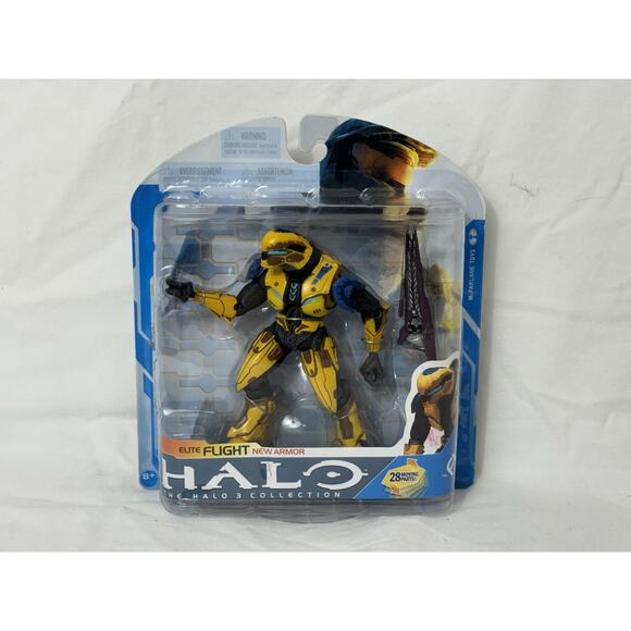 Halo 3 Elite Flight New Armor Action Figure New Sealed Mcfarlane 2010 Yellow - Picture 1 of 9